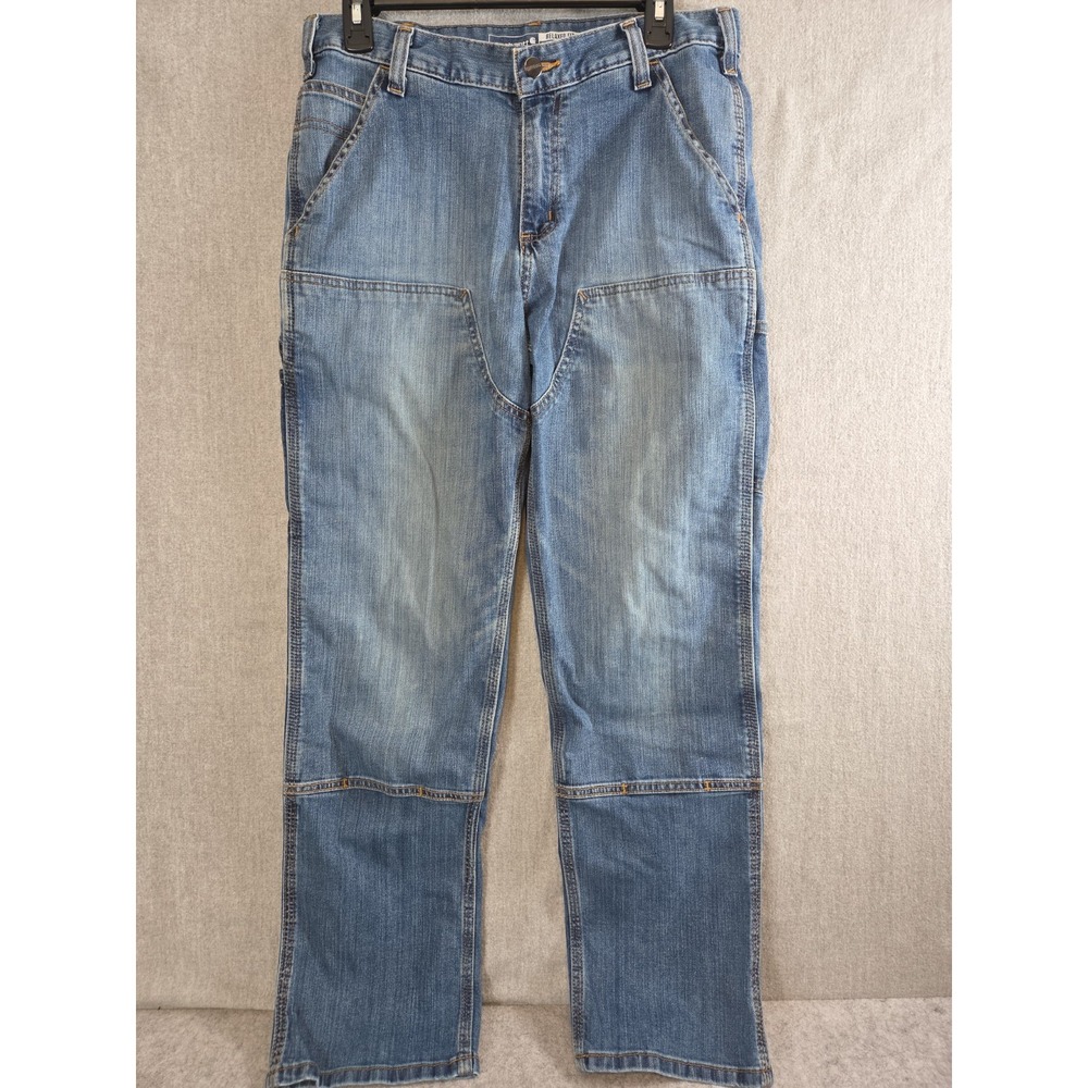Carhartt Double Knee Cargo Jeans Mens 32x30 Distressed Relaxed Fit Retro